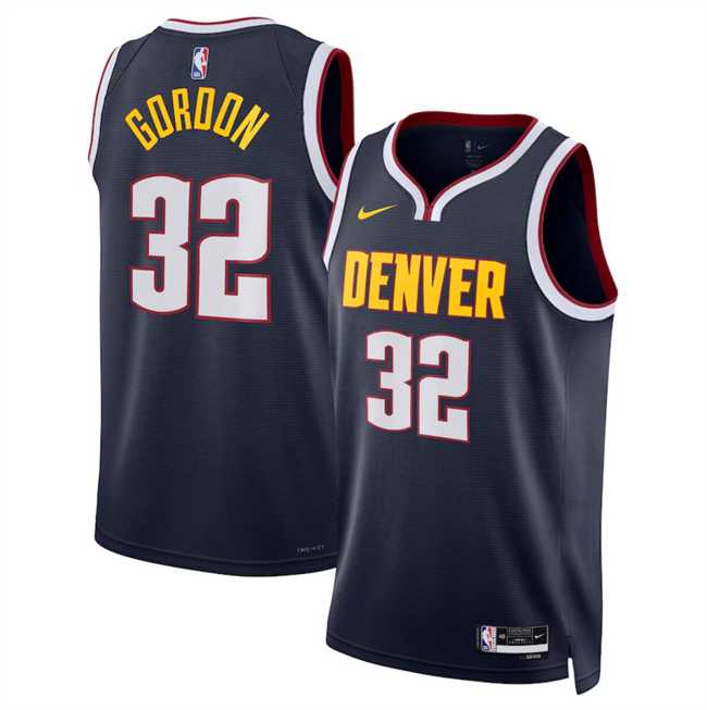 Mens Denver Nuggets #32 Aaron Gordon Navy 2024 Icon Edition Stitched Jersey Dzhi->denver nuggets->NBA Jersey